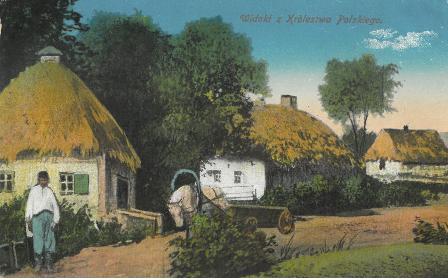 Postcard of rural Poland, c. 1917